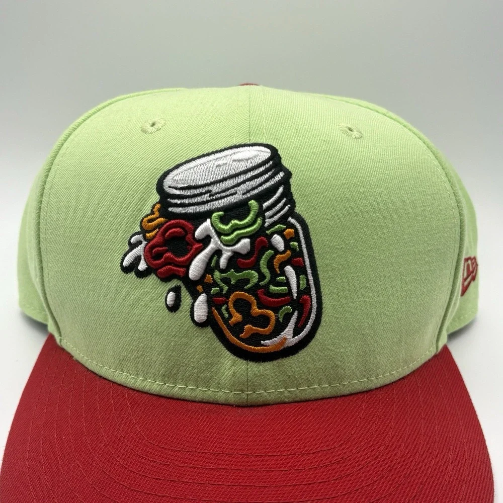 New Era Mahoning Valley Scrappers Peppers In Oil Theme Night Fitted Hat Size 8